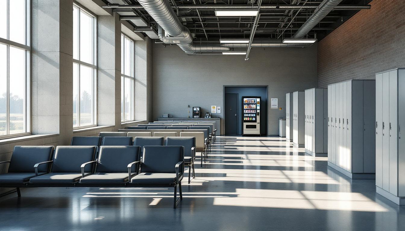 Visitation area at River Bend Detention Center