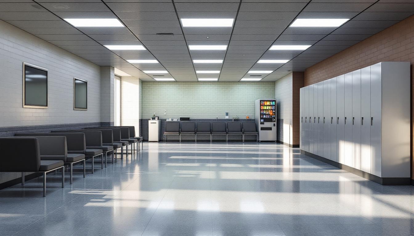 Visitation facilities and waiting area at B.B. Sixty Rayburn Correctional Center