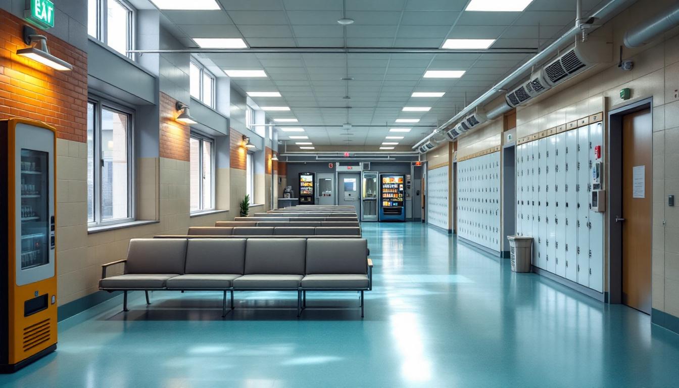 Visitation facilities and waiting area at St Landry Parish Sheriff