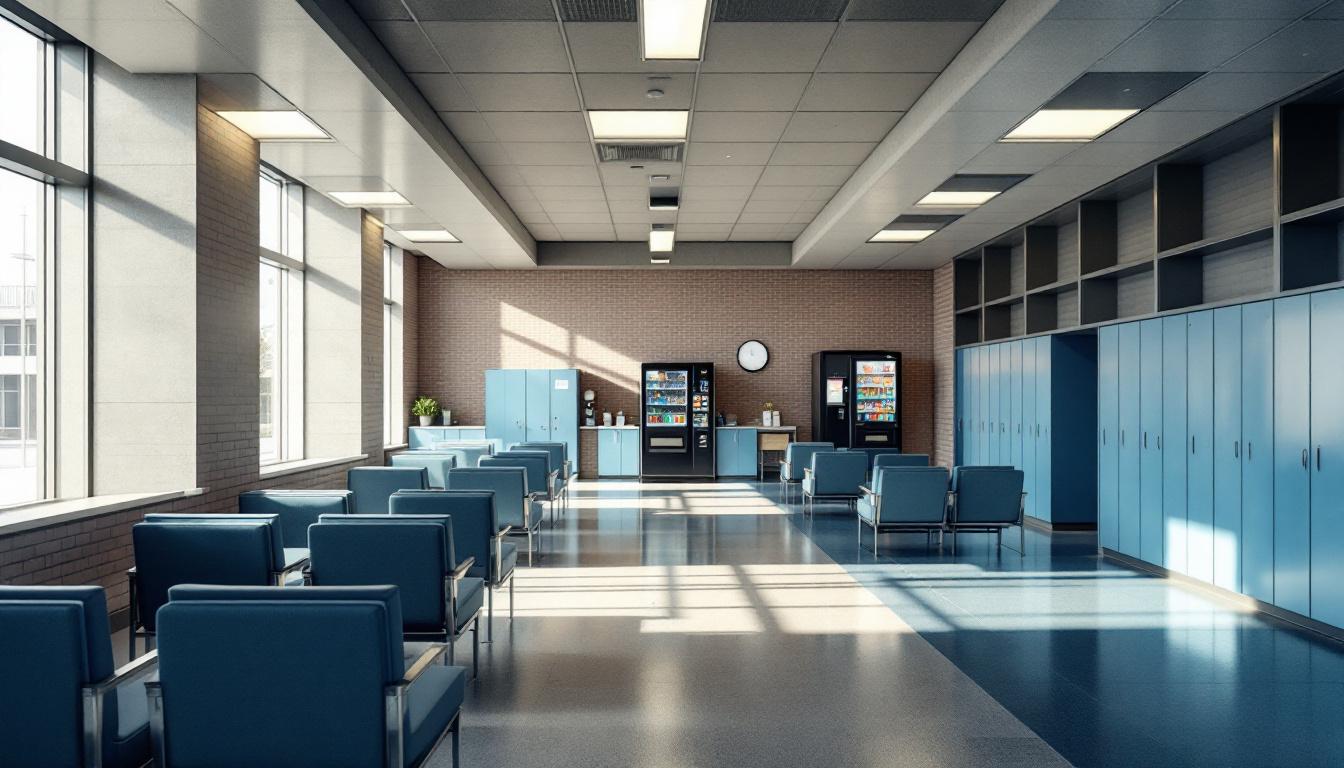 Visitation facilities and waiting area at Elayn Hunt Correctional Center