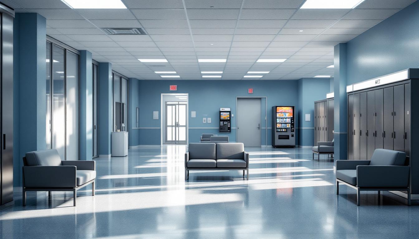 Visitation facilities and waiting area at United States Penitentiary, Pollock