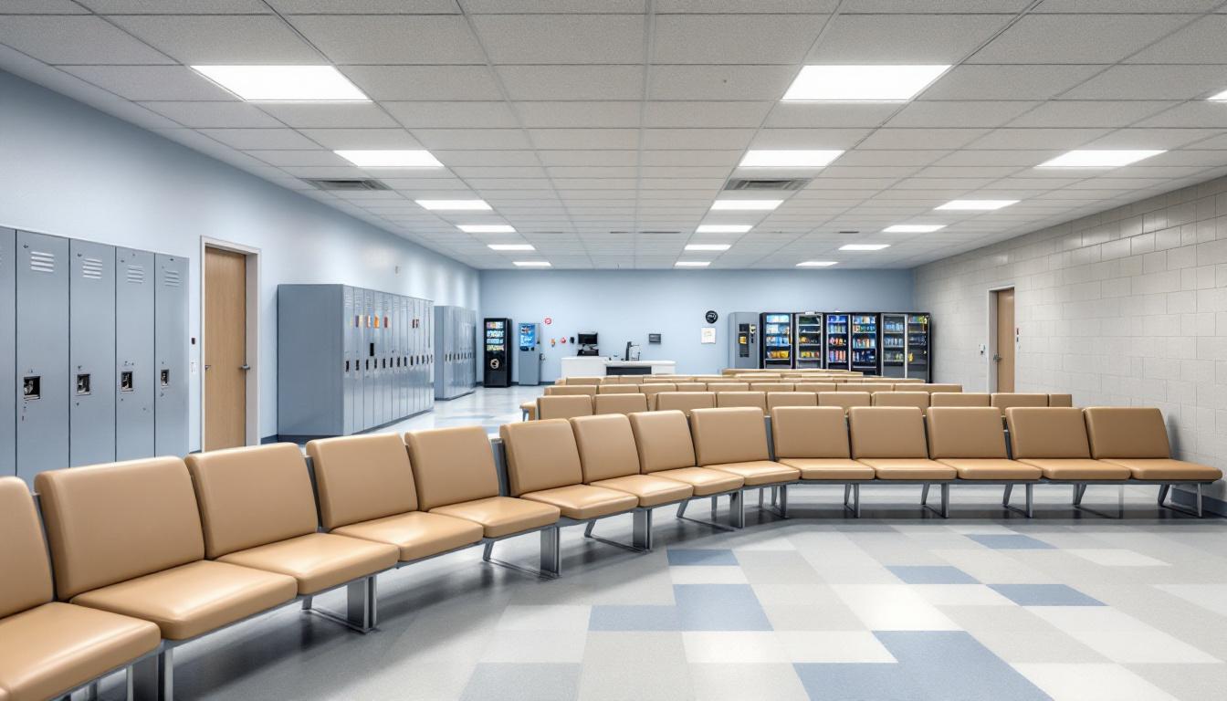 Visitation area at Nelson Coleman Correctional Center