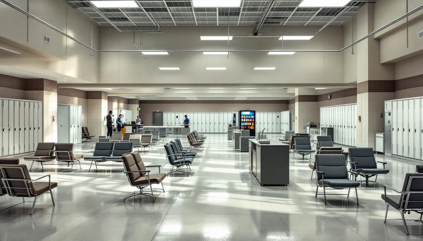 Visitation area at Parish Jail