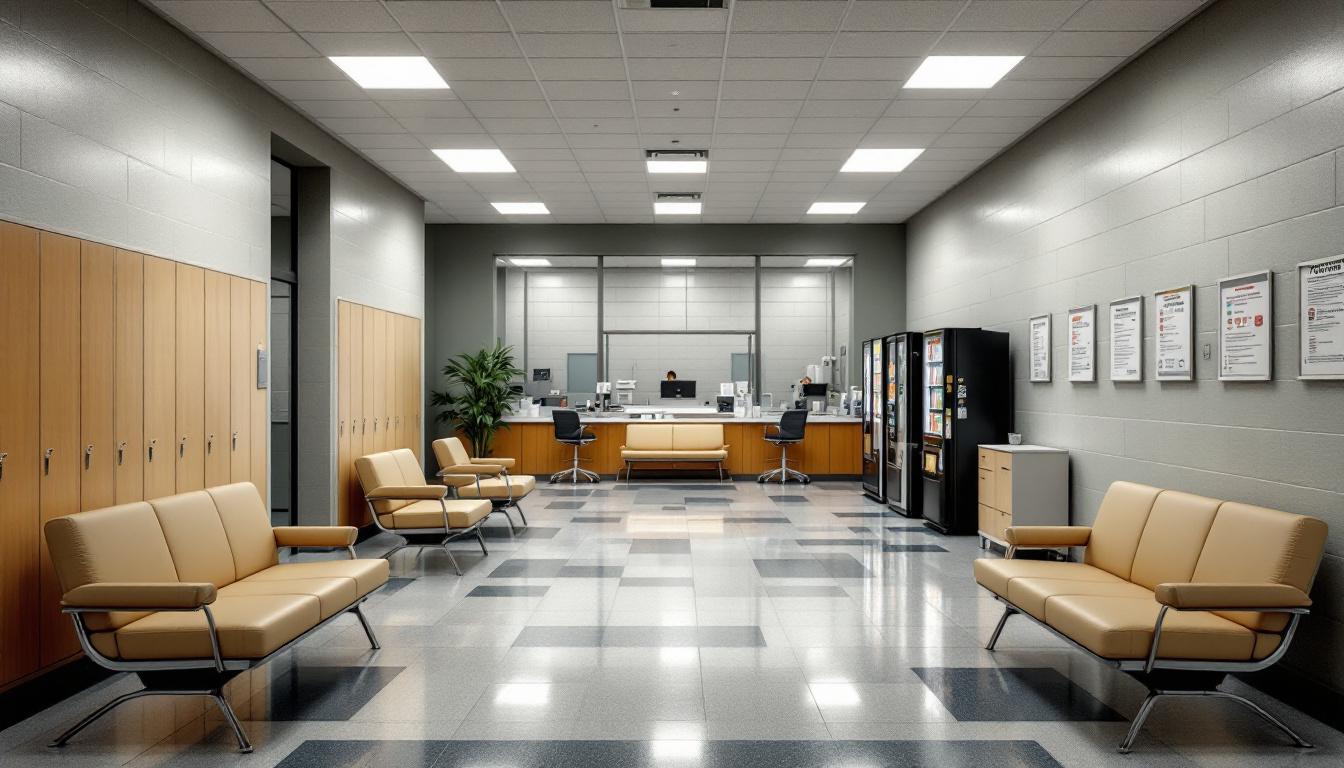 Visitation facilities and waiting area at Louisiana Correctional Institute for Women (LCIW)