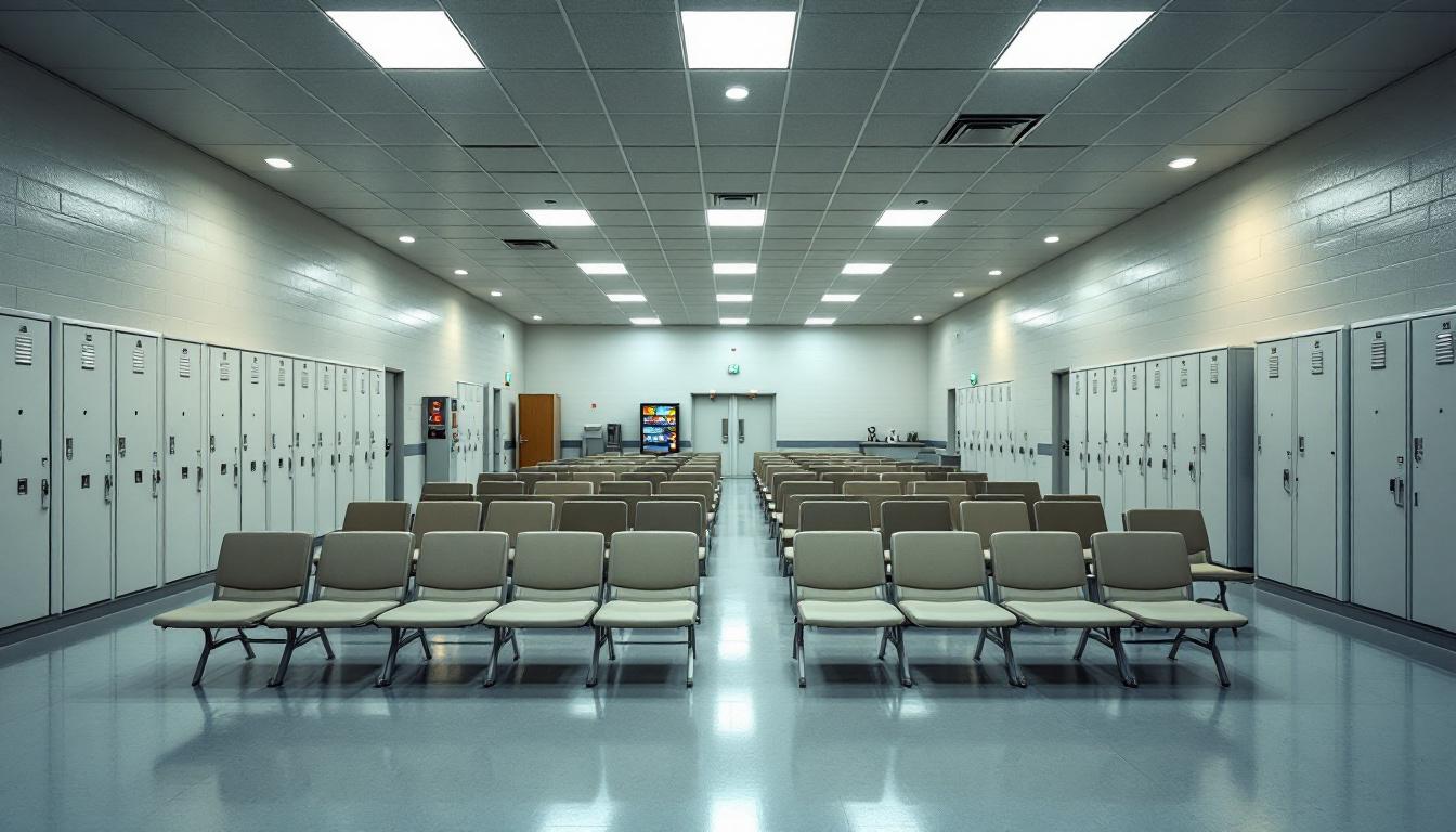 Visitation facilities and waiting area at Tensas Parish Detention Center