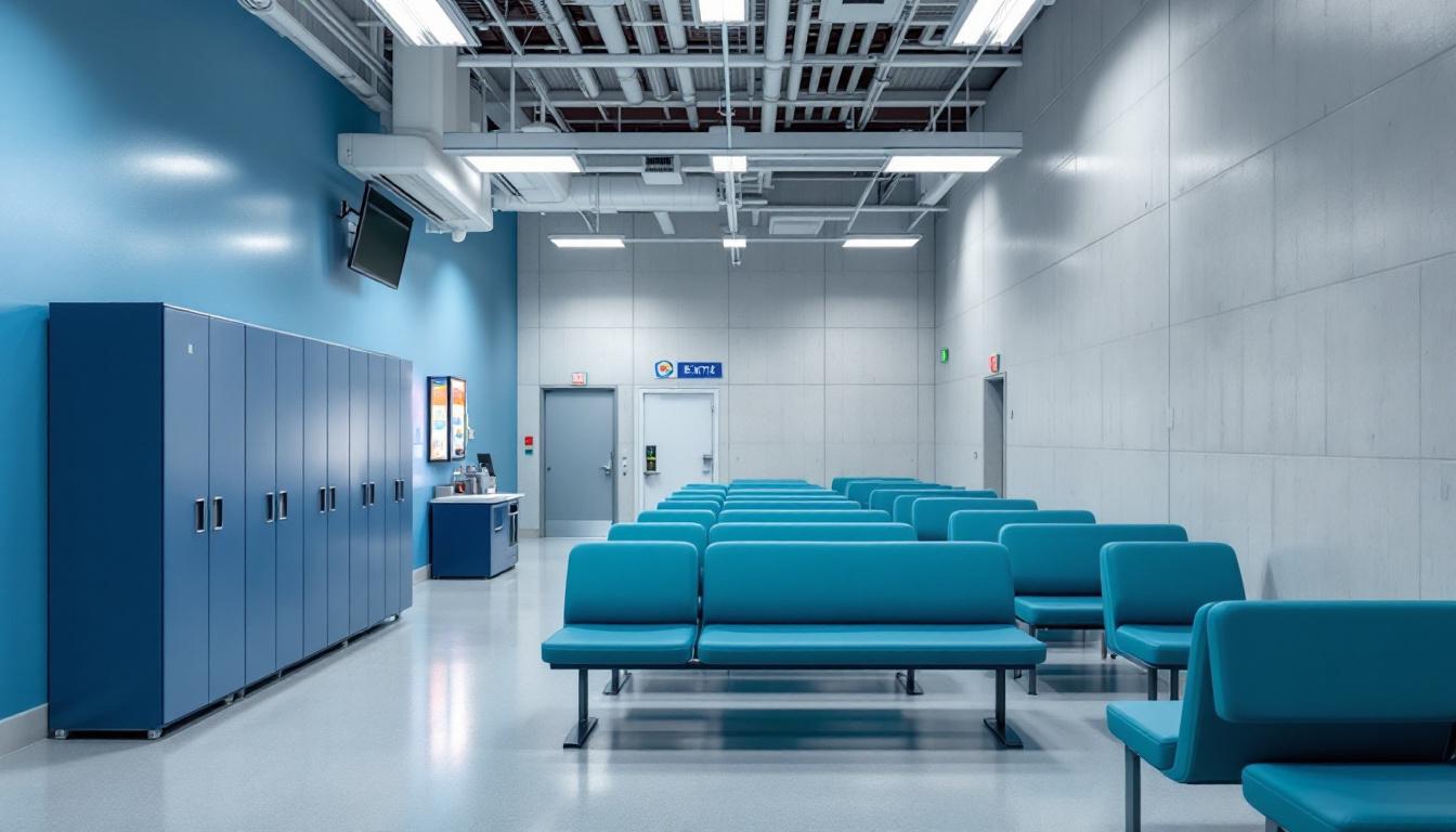 Visitation facilities and waiting area at Tensas Parish Detention Center