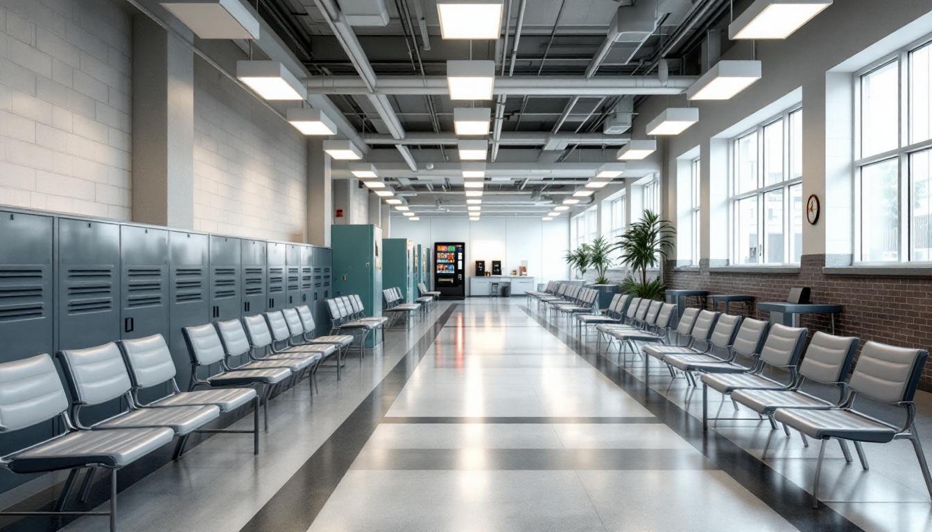 Visitation facilities and waiting area at River Bend Detention Center