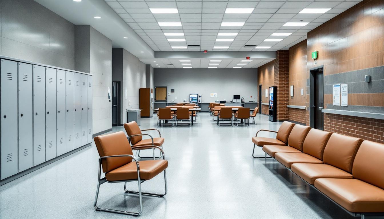 Visitation area at Iberville Parish Jail