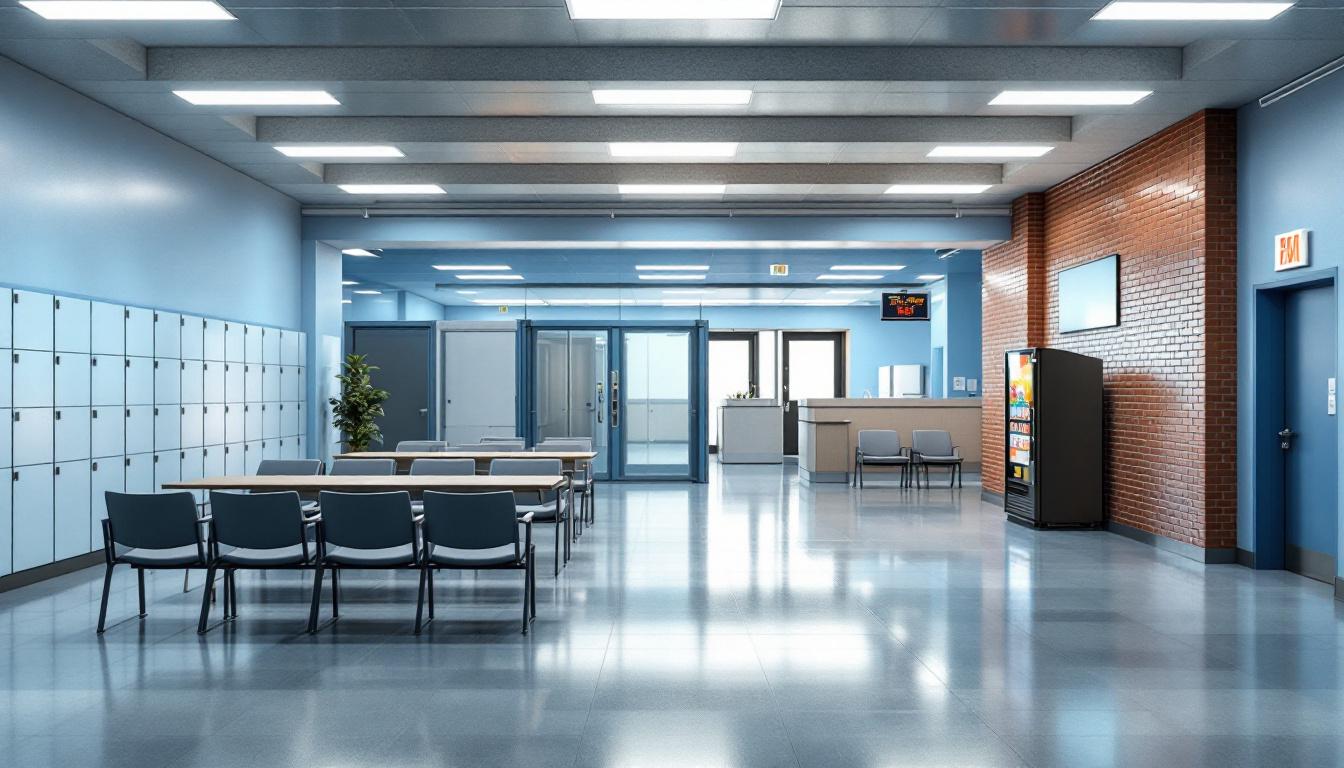 Visitation facilities and waiting area at Detention Center