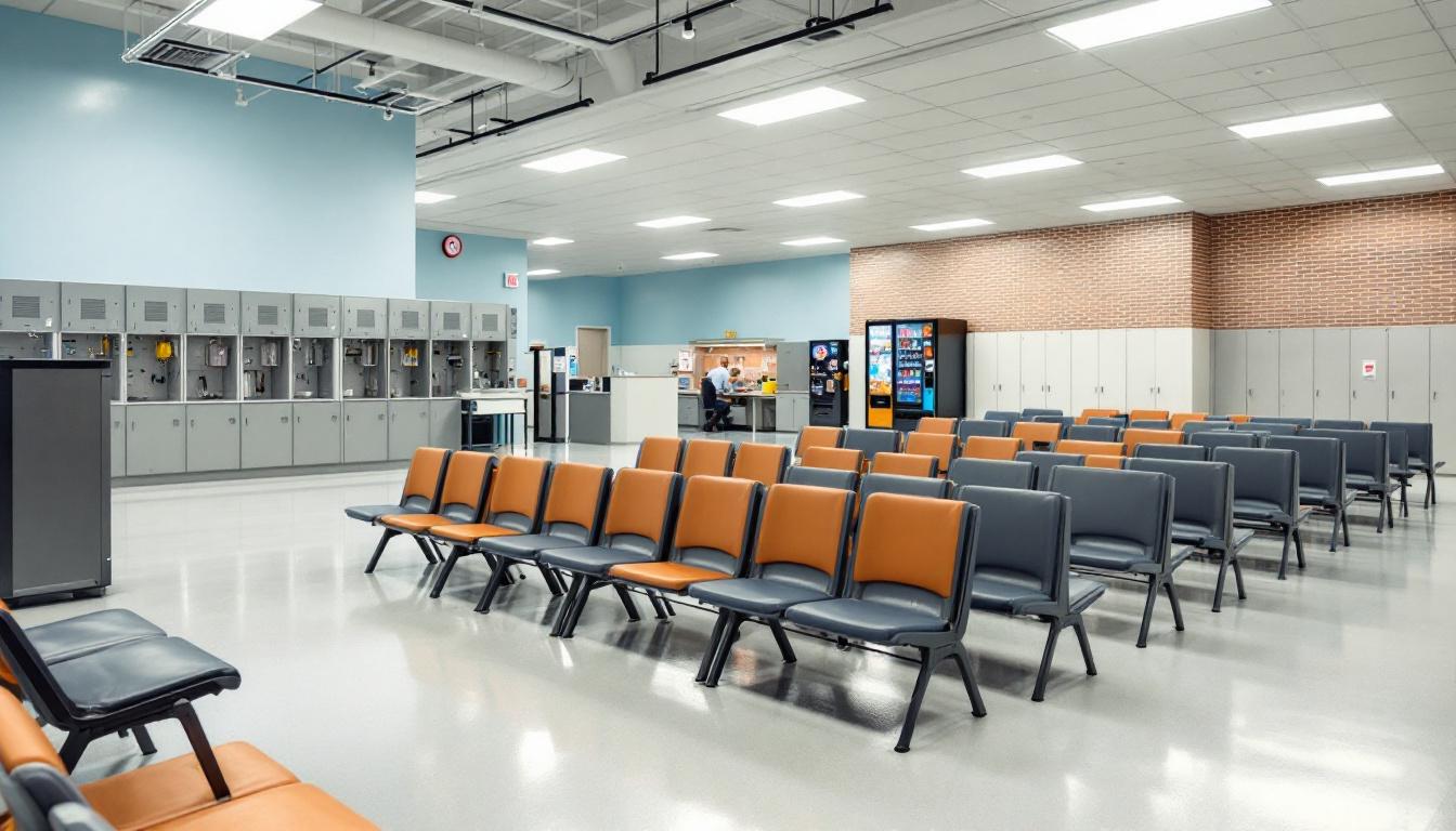 Visitation area at Caldwell Correctional Center