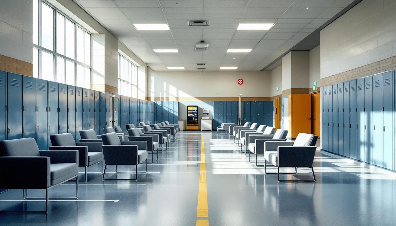 Visitation facilities and waiting area at Elayn Hunt Correctional Center