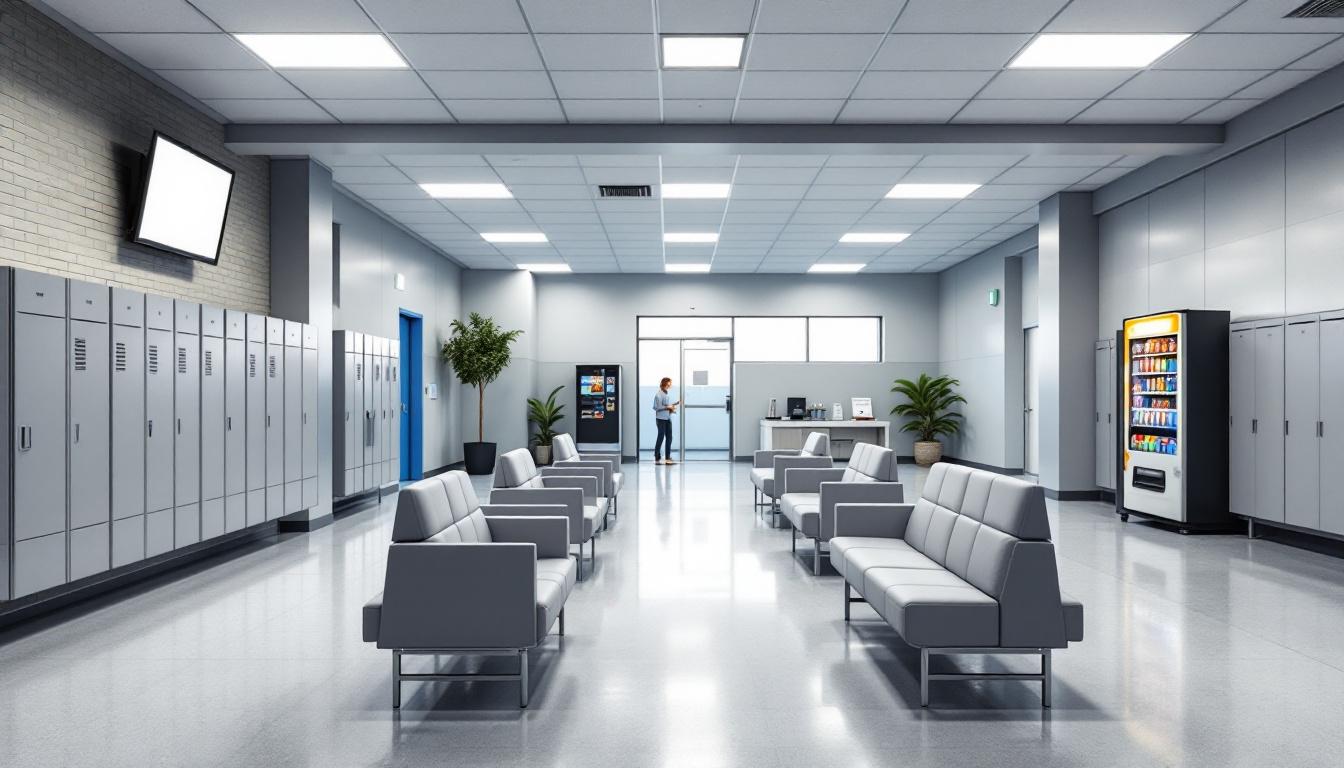 Visitation facilities and waiting area at Claiborne Parish Detention Center