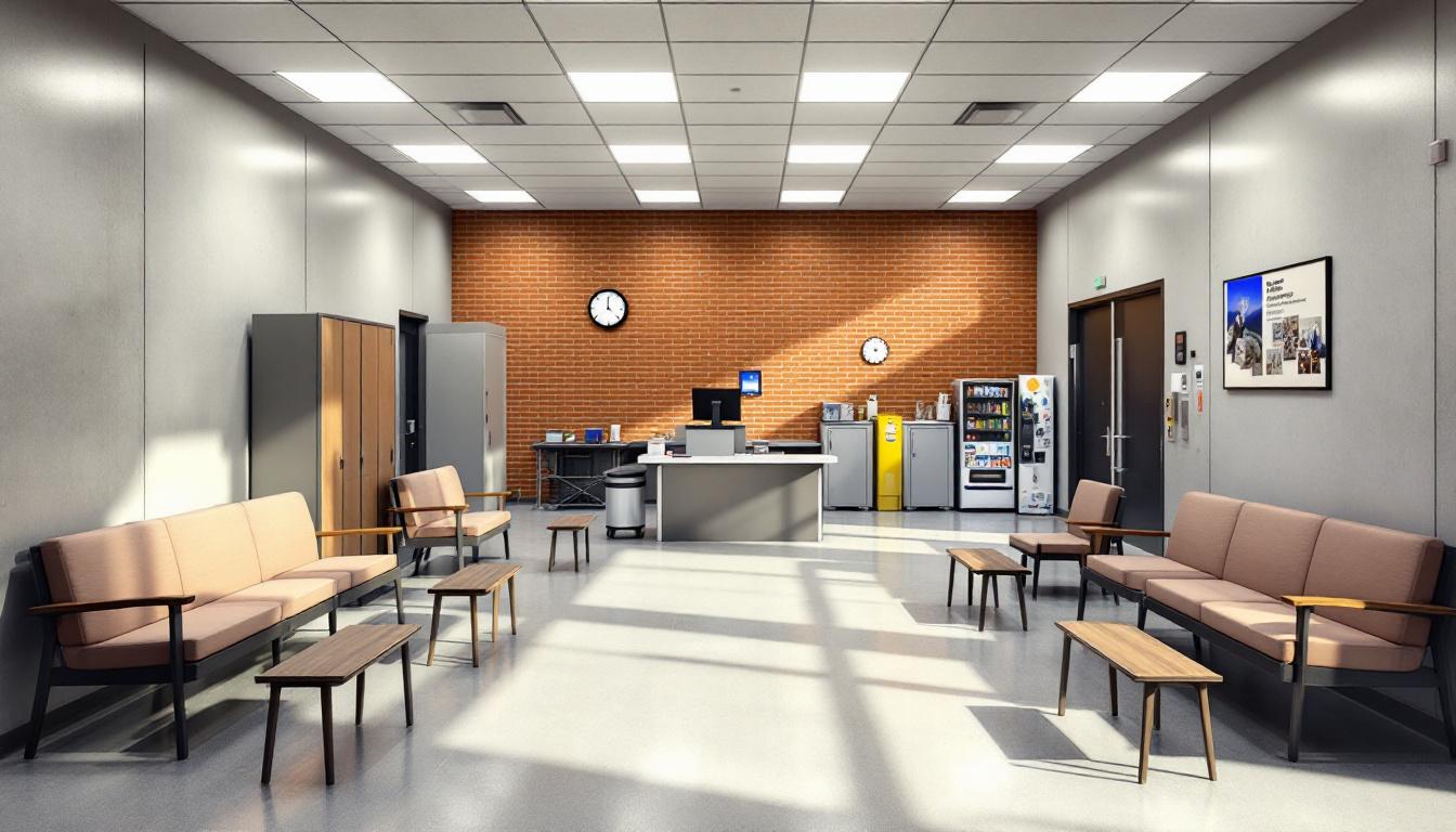 Visitation facilities and waiting area at Beauregard Parish Sheriff