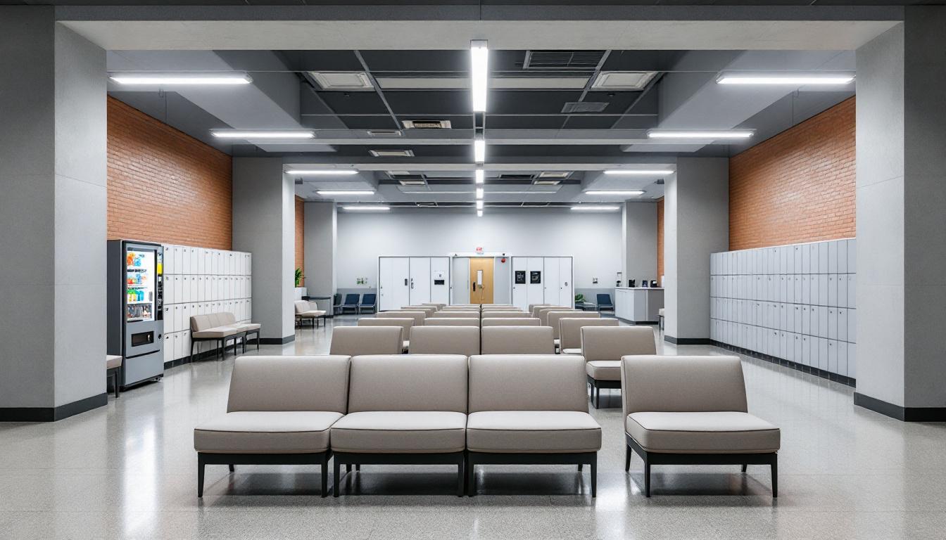 Visitation area at Ascension Parish Jail