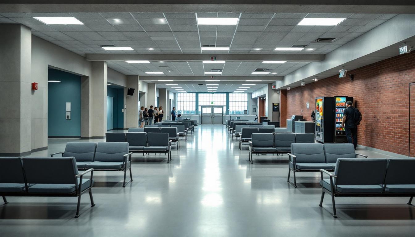 Visitation facilities and waiting area at Terrebonne Parish Jail