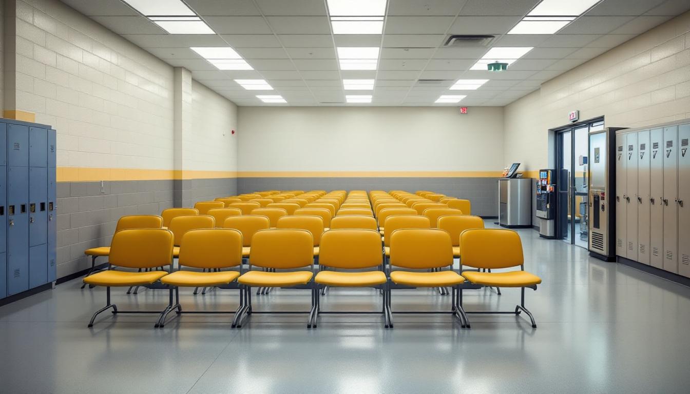 Visitation facilities and waiting area at Grant Parish Detention Center