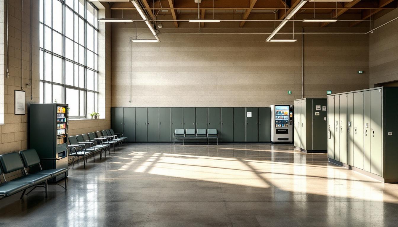 Visitation facilities and waiting area at St Landry Parish Sheriff