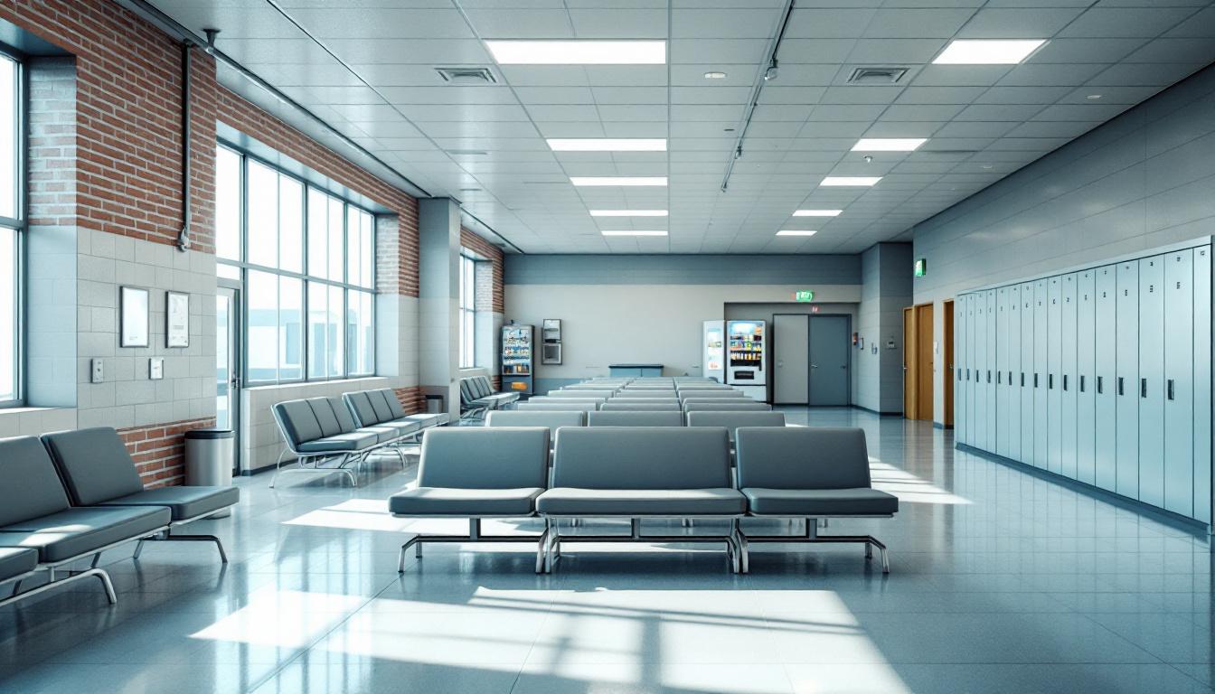 Visitation facilities and waiting area at Raymond Laborde Correctional Center