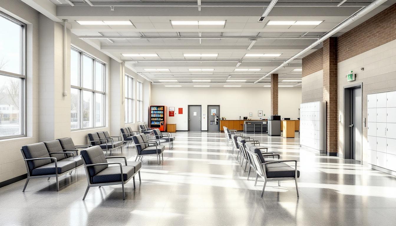 Visitation facilities and waiting area at Plaquemines Parish Sheriff's Office Detention Center