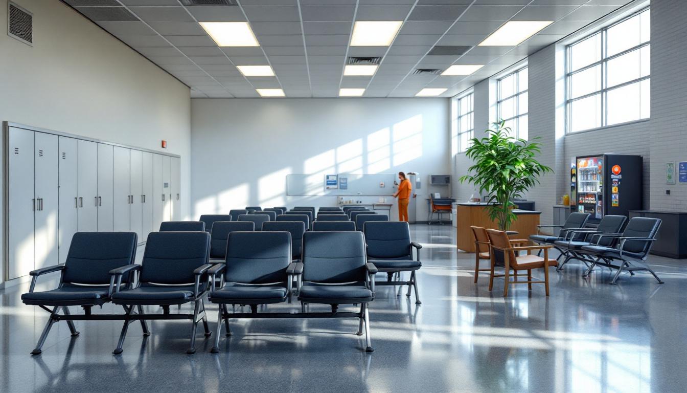 Visitation facilities and waiting area at DeSoto Parish Sheriff's Office