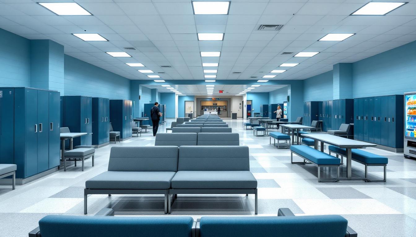 Visitation facilities and waiting area at Ouachita Correctional Center
