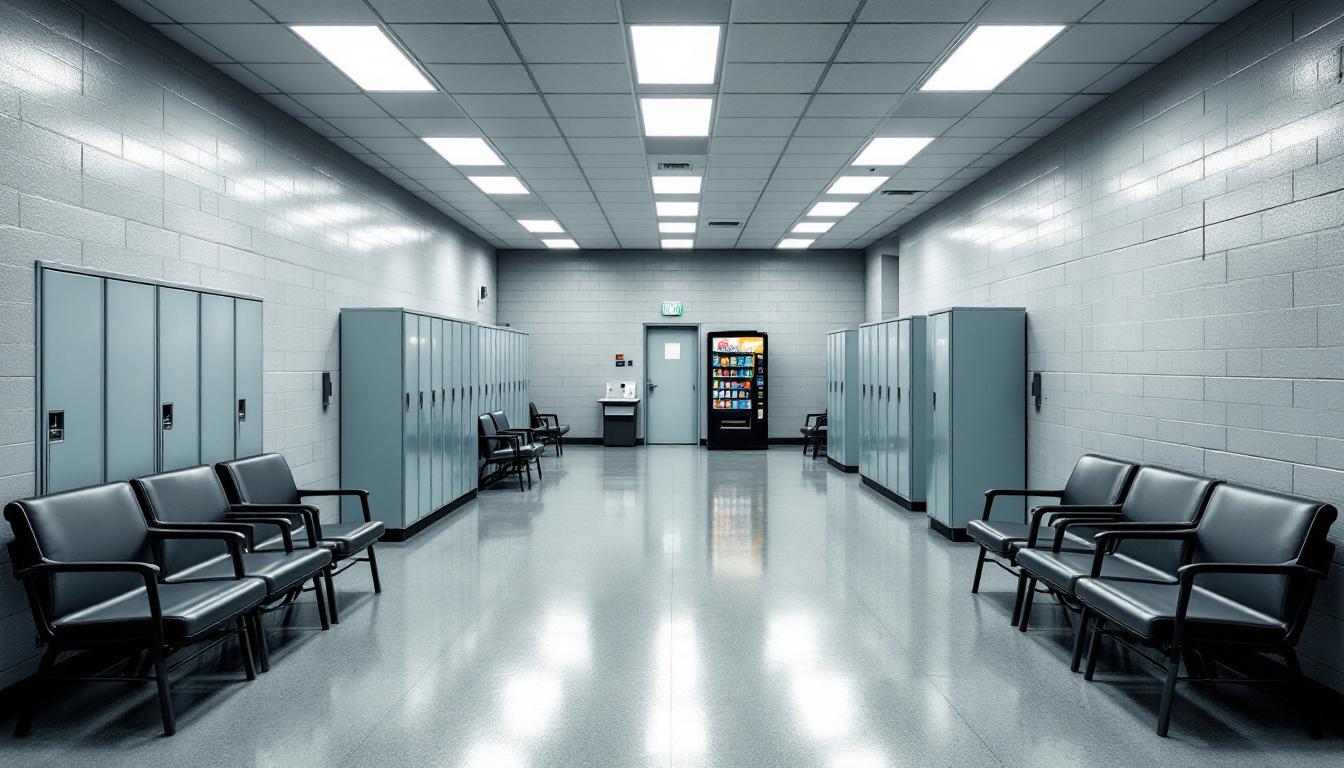 Visitation facilities and waiting area at Pierre Community Work Center