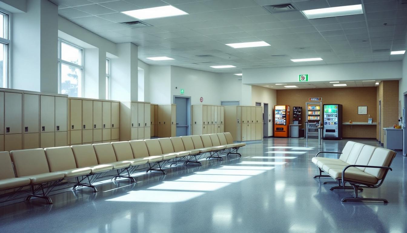 Visitation facilities and waiting area at Metropolitan Correction Center San Diego