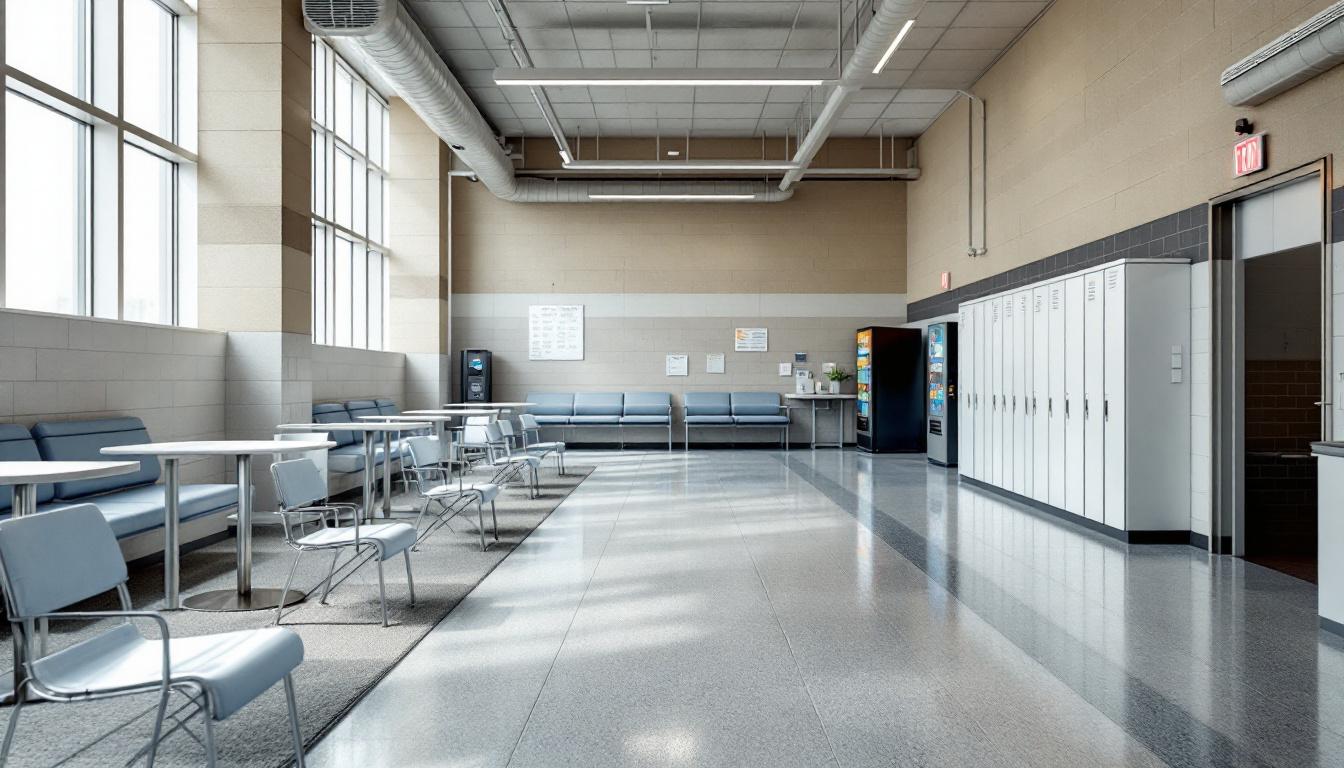 Visitation facilities and waiting area at Rapid City Community Work Center