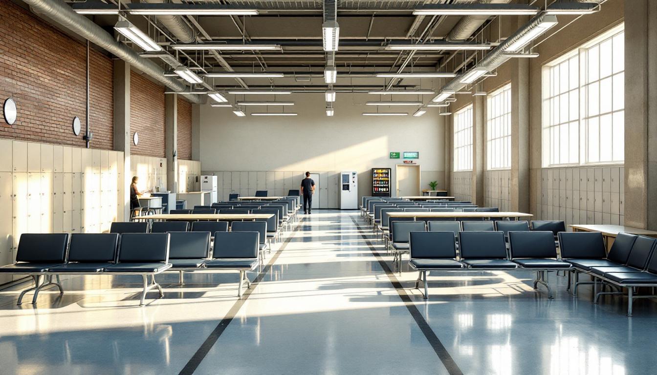 Visitation facilities and waiting area at FCI Berlin
