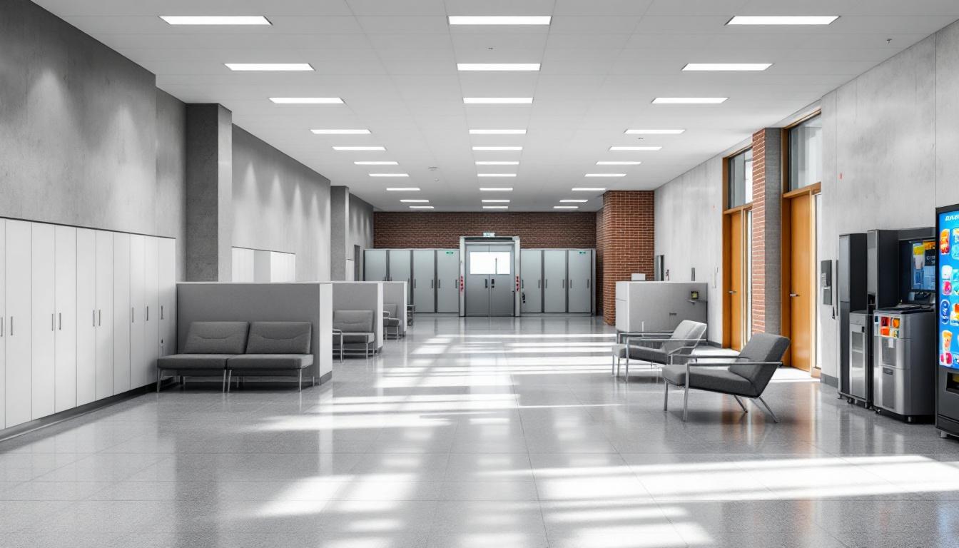 Visitation area at New Hampshire State Prison for Men