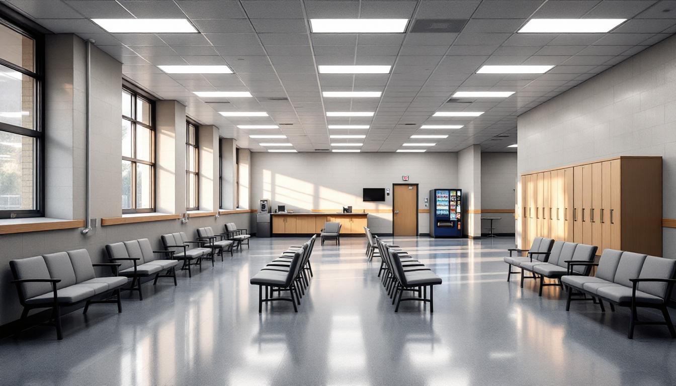 Visitation facilities and waiting area at Boone County Jail