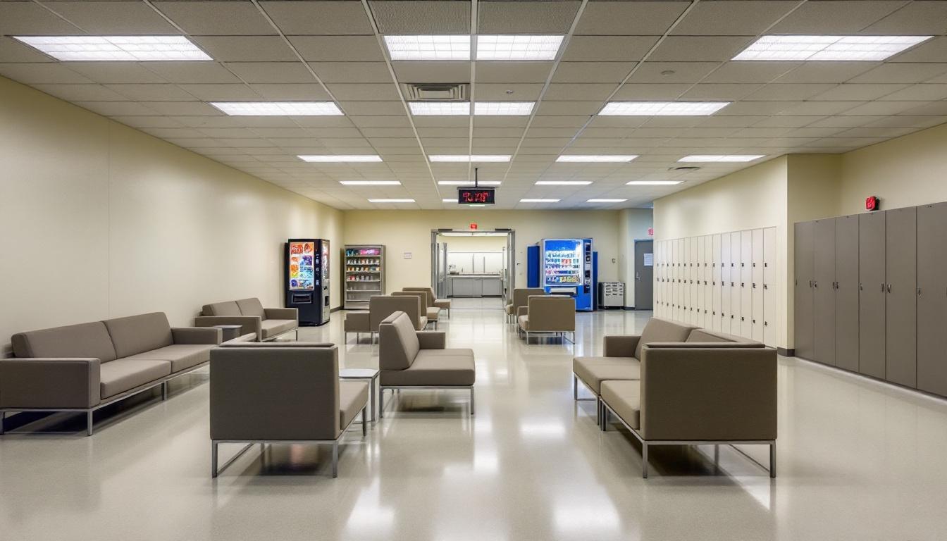 Visitation facilities and waiting area at Barbara Ester Unit