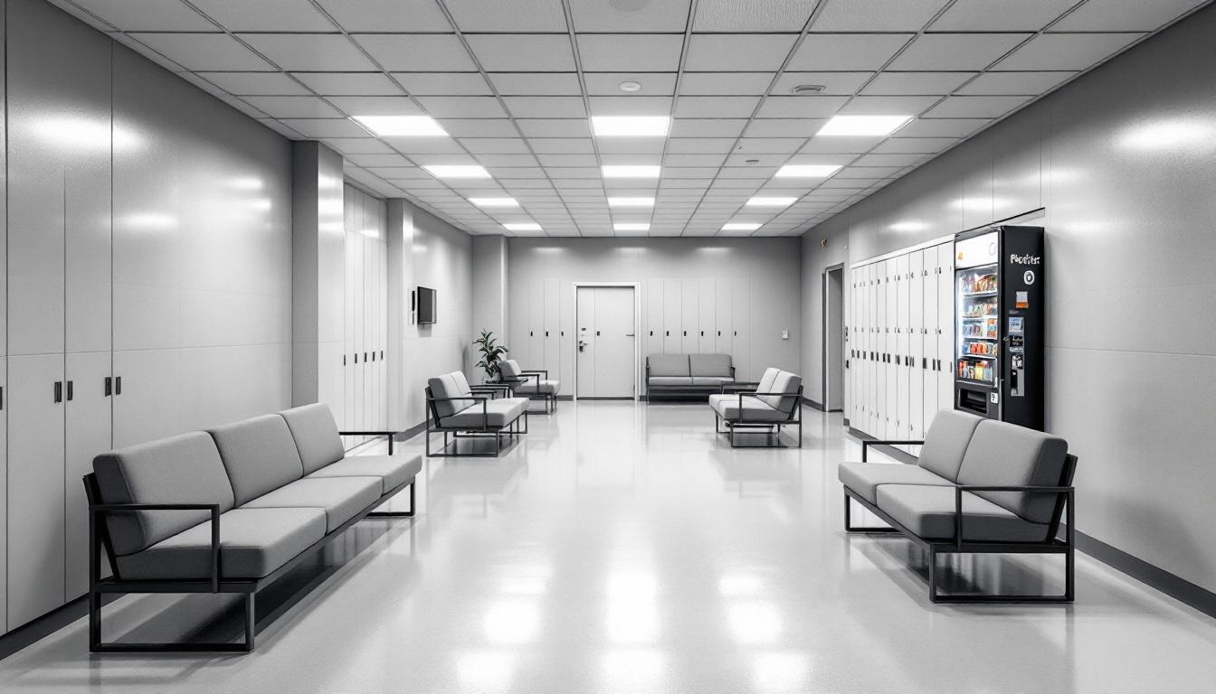 Visitation facilities and waiting area at Lawrence County Sheriffs Office and Detention Center