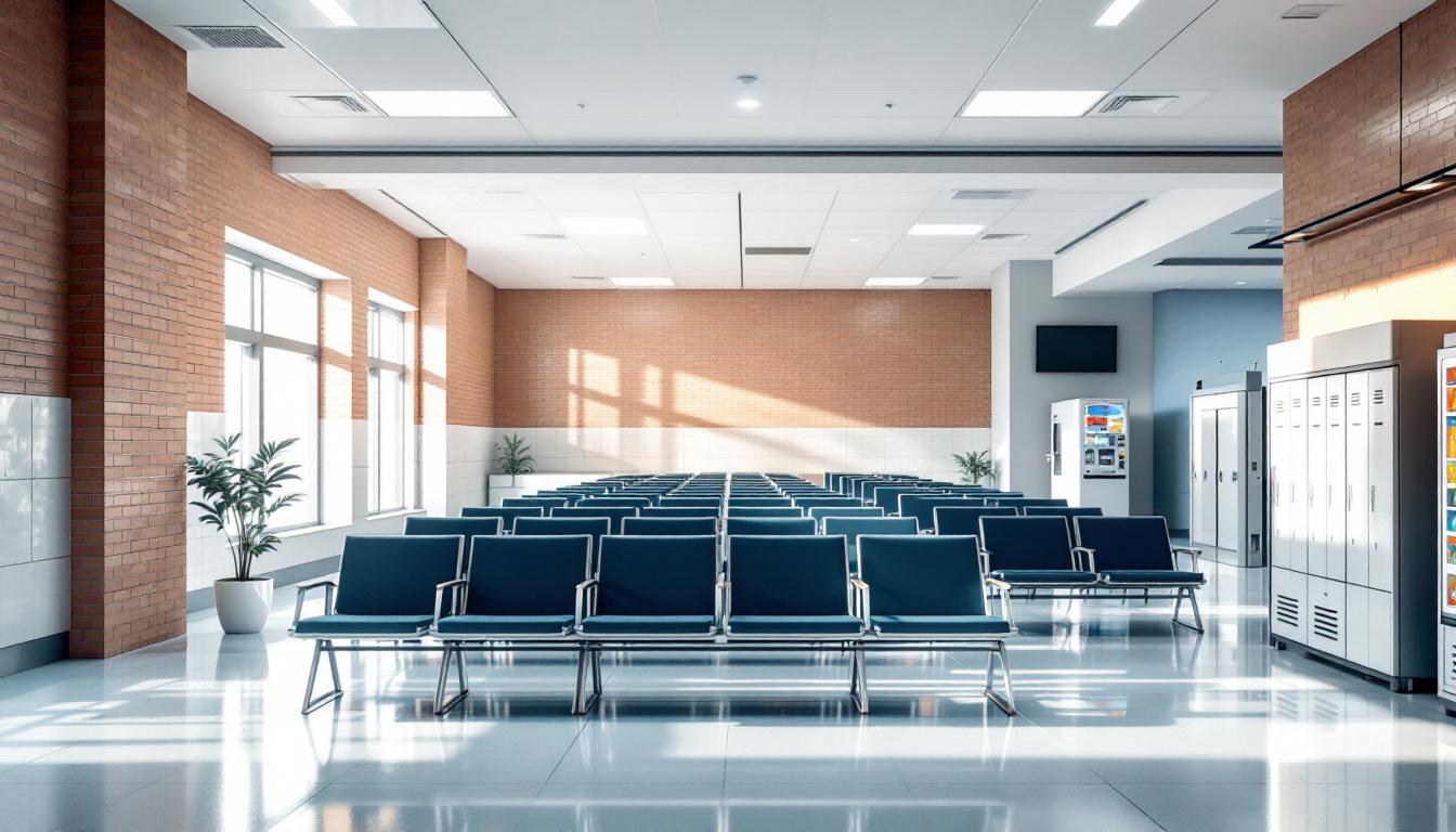 Visitation facilities and waiting area at Federal Correctional Institution