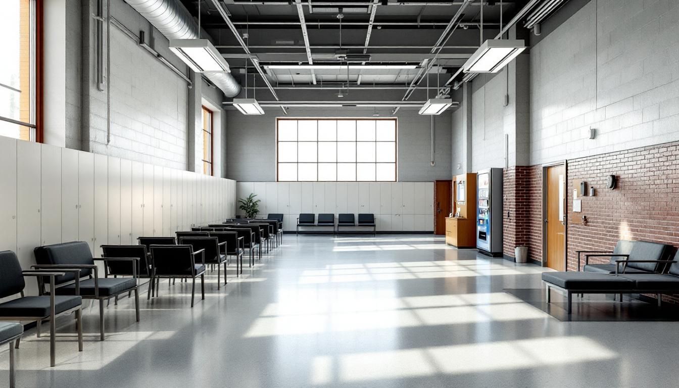 Visitation facilities and waiting area at East Arkansas Regional Unit