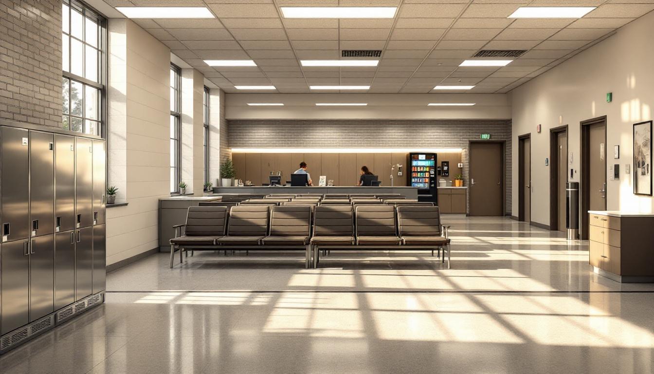Visitation facilities and waiting area at Ouachita River Unit