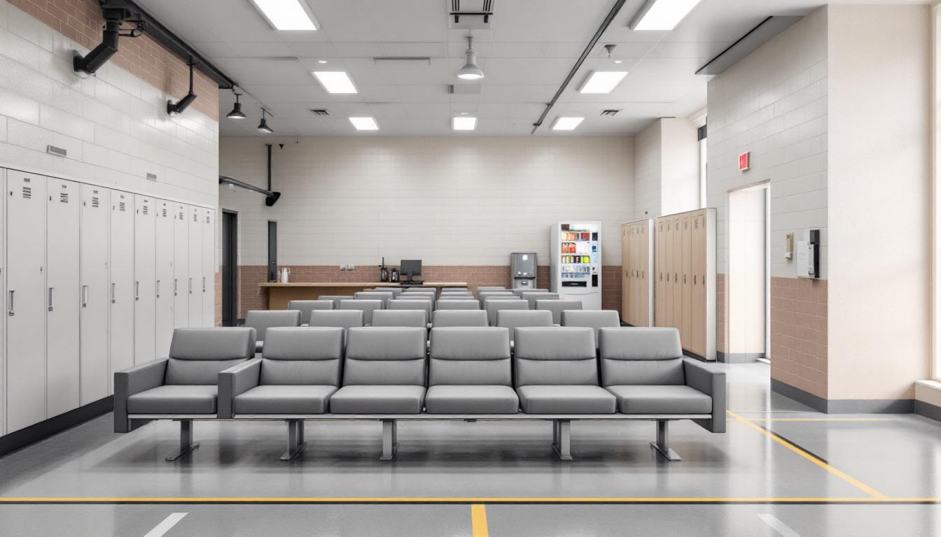Visitation facilities and waiting area at Benton County Jail Administration