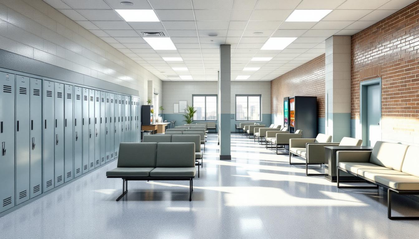 Visitation area at The Saline County Detention Center