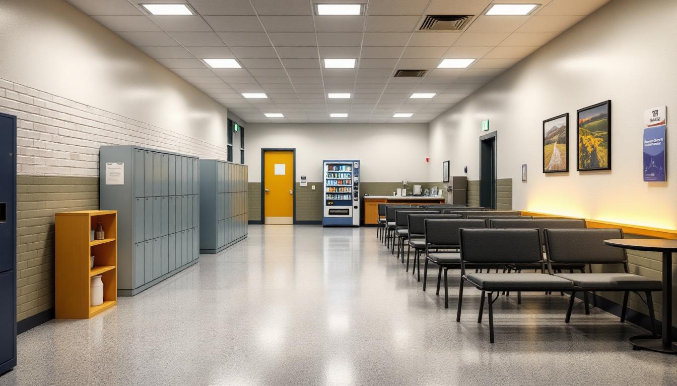 Visitation area at Garland County Detention Center