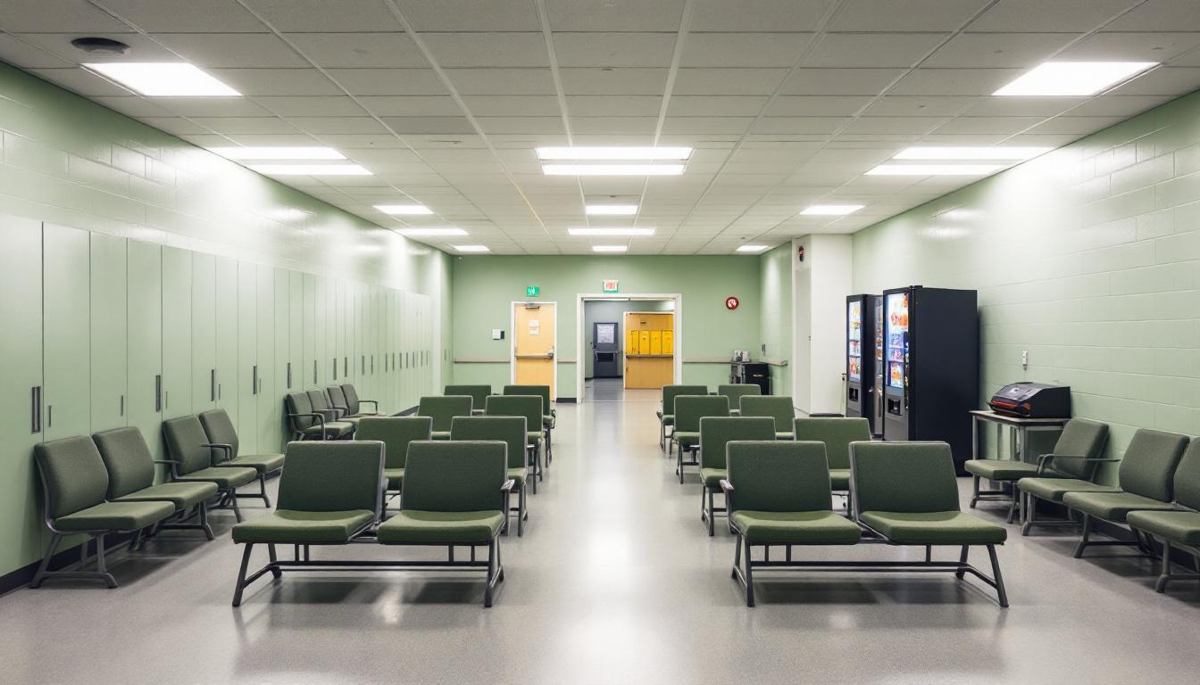 Visitation facilities and waiting area at Washington County Detention