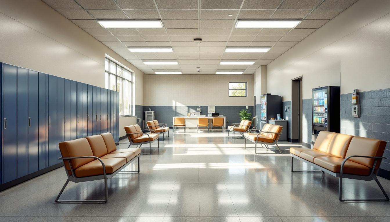 Visitation facilities and waiting area at Delta Regional Unit - Arkansas Department of Correction