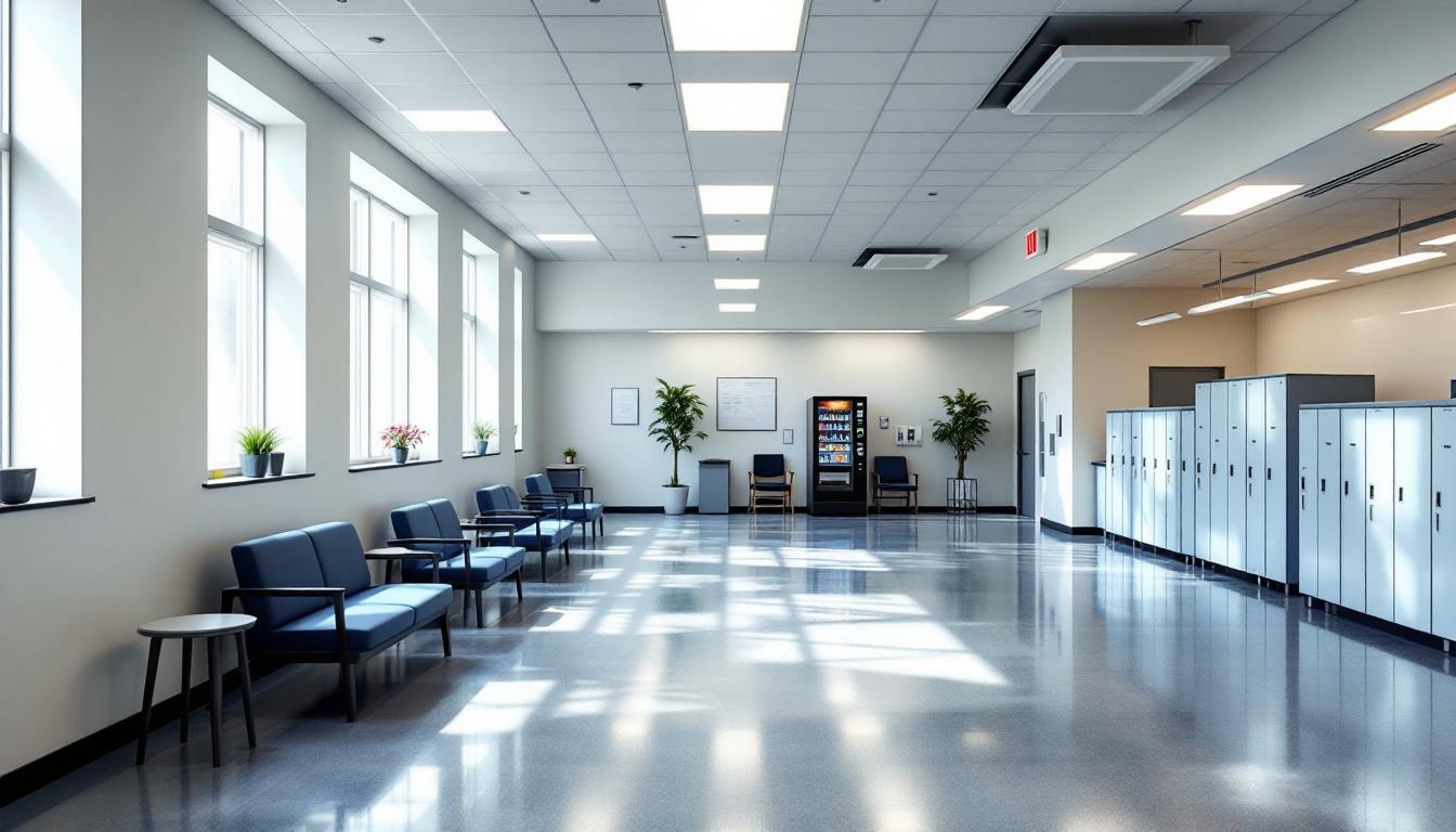 Visitation facilities and waiting area at Cross County Sheriff's Office