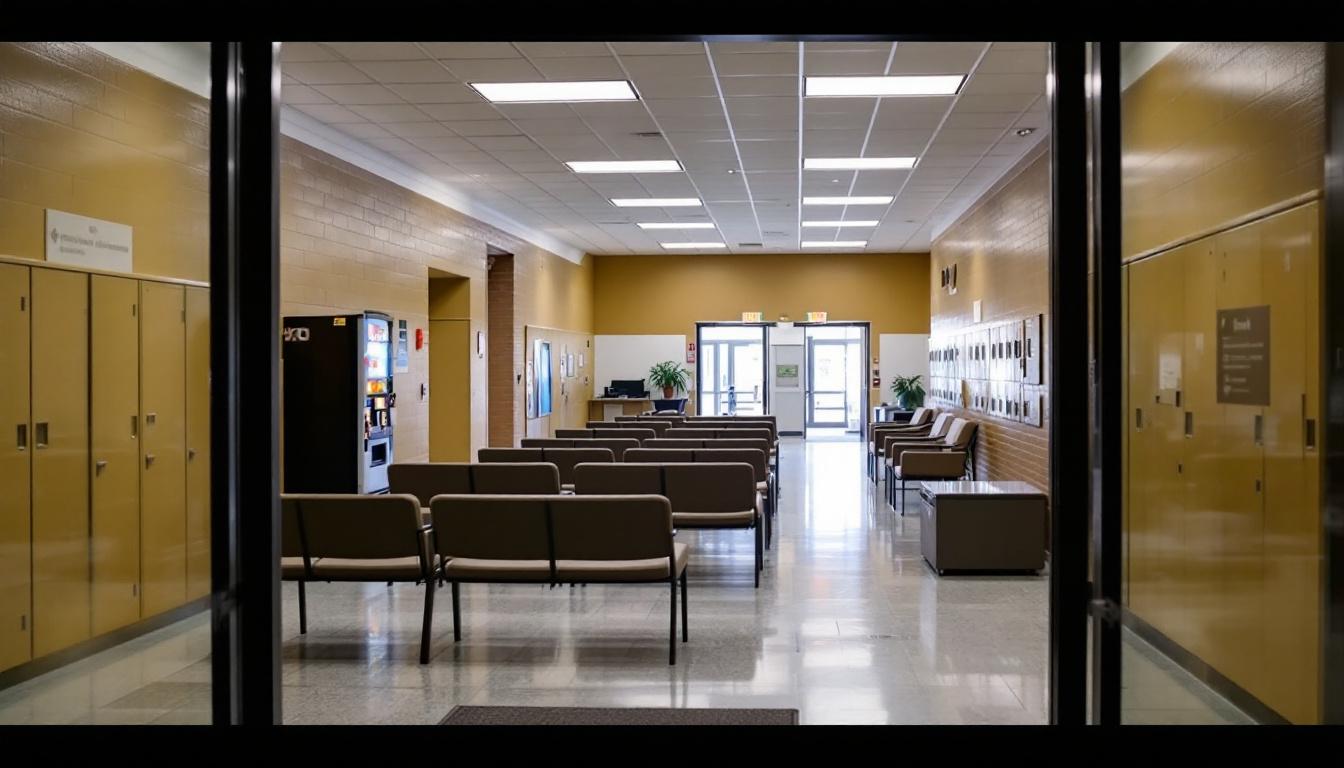 Visitation area at Southwest Arkansas Community Correction Center