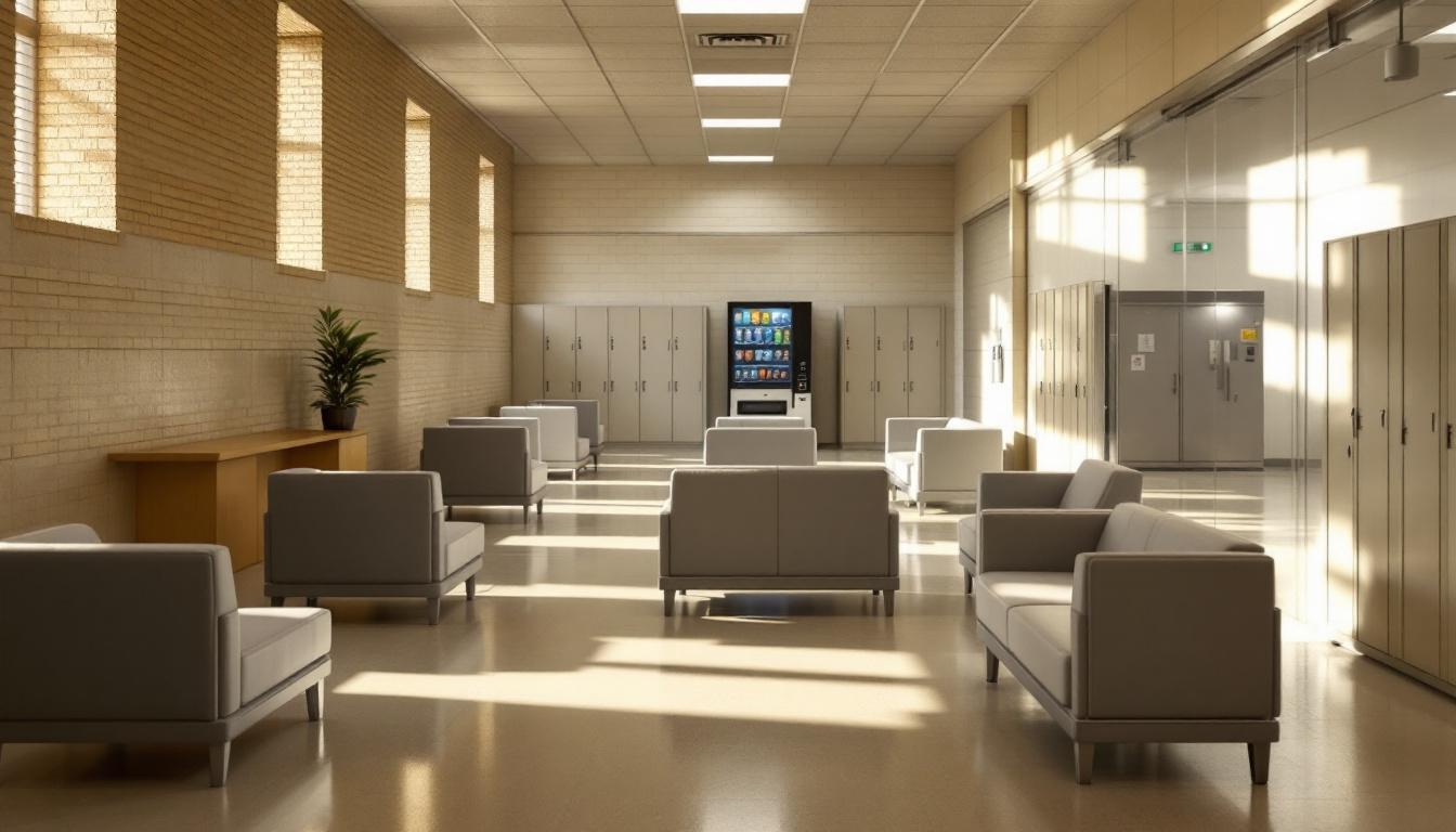 Visitation facilities and waiting area at Baxter County Jail