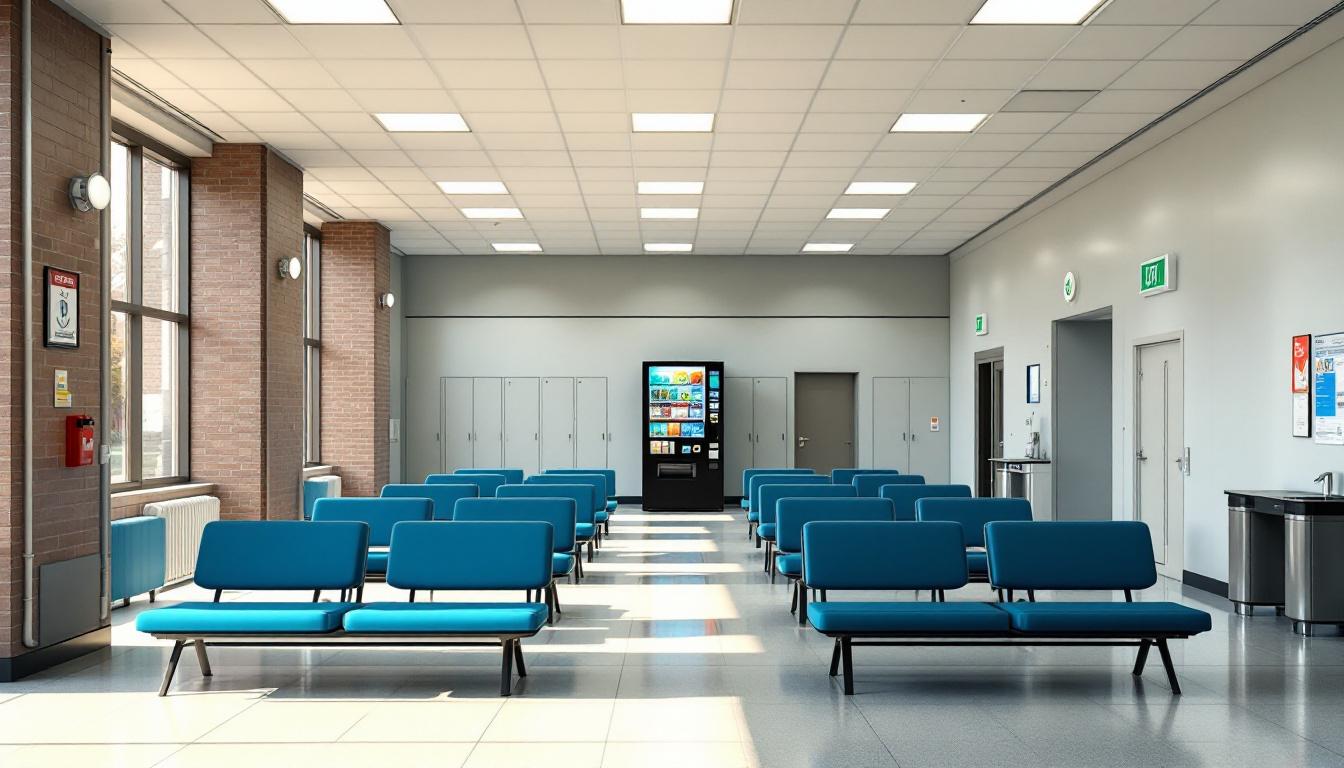 Visitation facilities and waiting area at Lonoke County Sheriff's Office