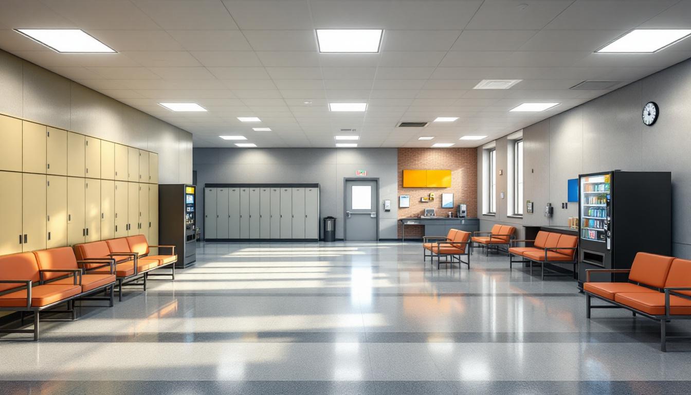 Visitation facilities and waiting area at Faulkner County Detention Center