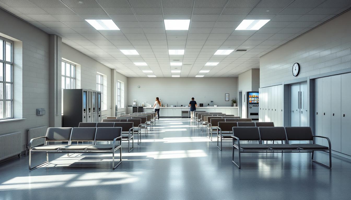 Visitation facilities and waiting area at Southwest Arkansas Community Correction Center