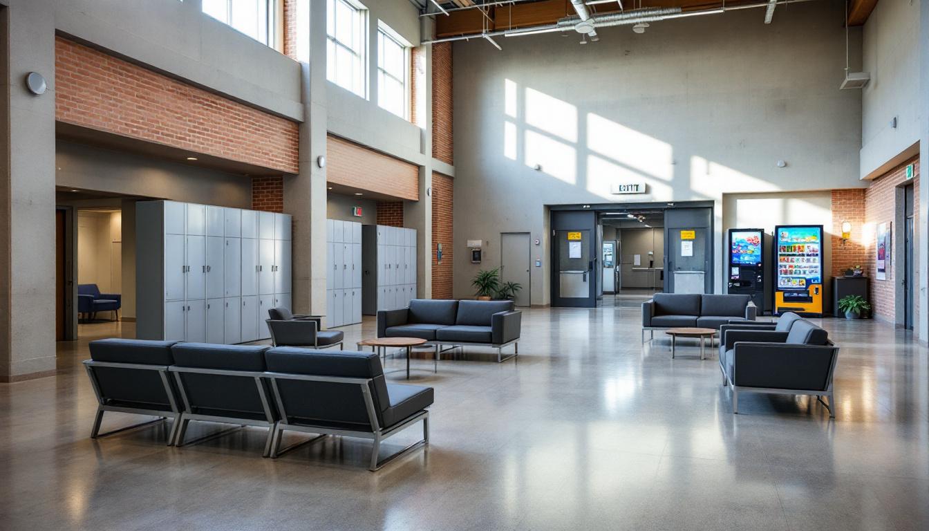 Visitation facilities and waiting area at White County, Arkansas Sheriff's Office