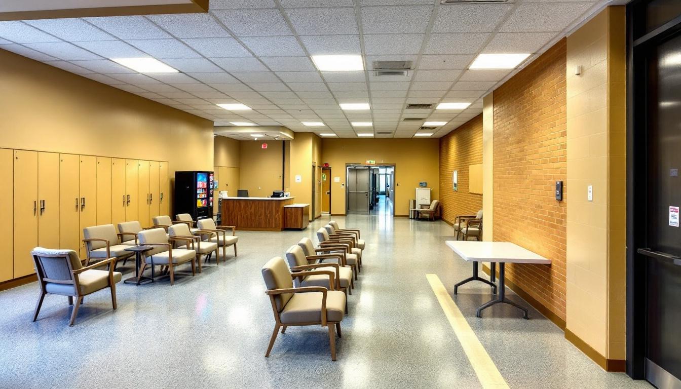 Visitation area at Drew County Detention Facility