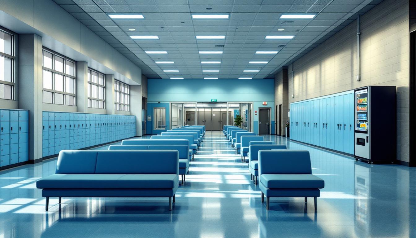 Visitation facilities and waiting area at Northwest Arkansas Community Correction Center